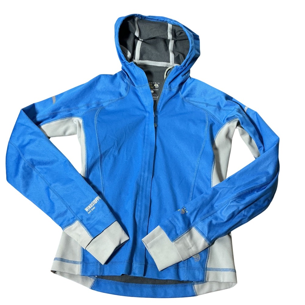 Mountain Hardwear Windstopper Softshell Hoodie Womens S Blue Gorpcore Jacket